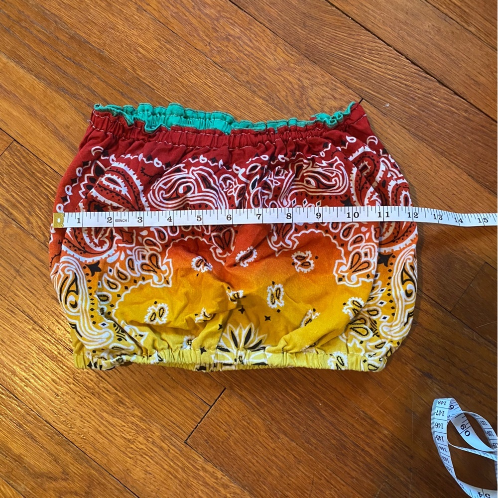 Colorful Handmade Bandana Print Women's Tube Top - Picture 4 of 5